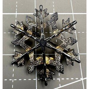Vintage Eisenberg Ice Snowflake Silver Tone Brooch